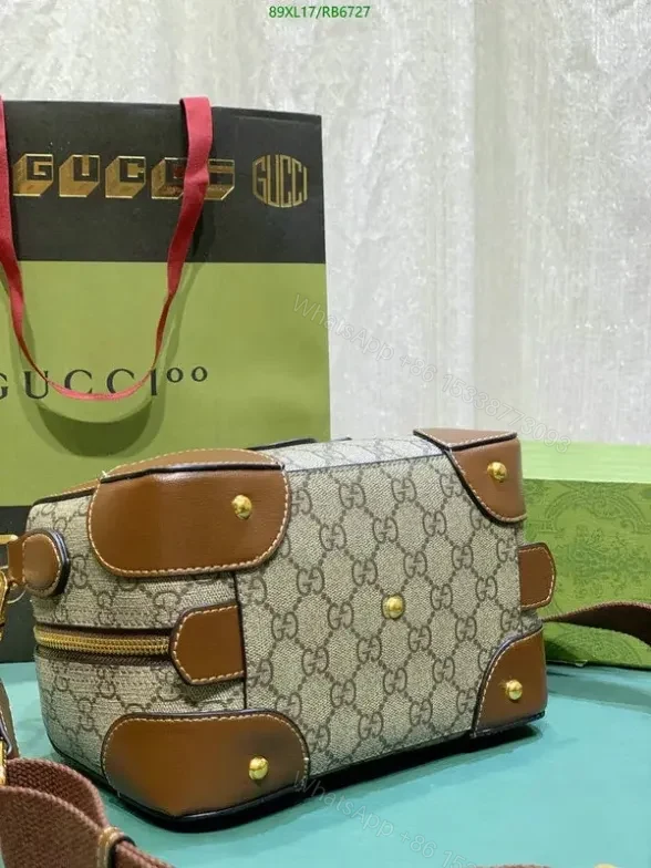 View 5 of Gucci Knockoff Small Duffle Interlocking G Bag RB67278 – AAAA Craftsmanship