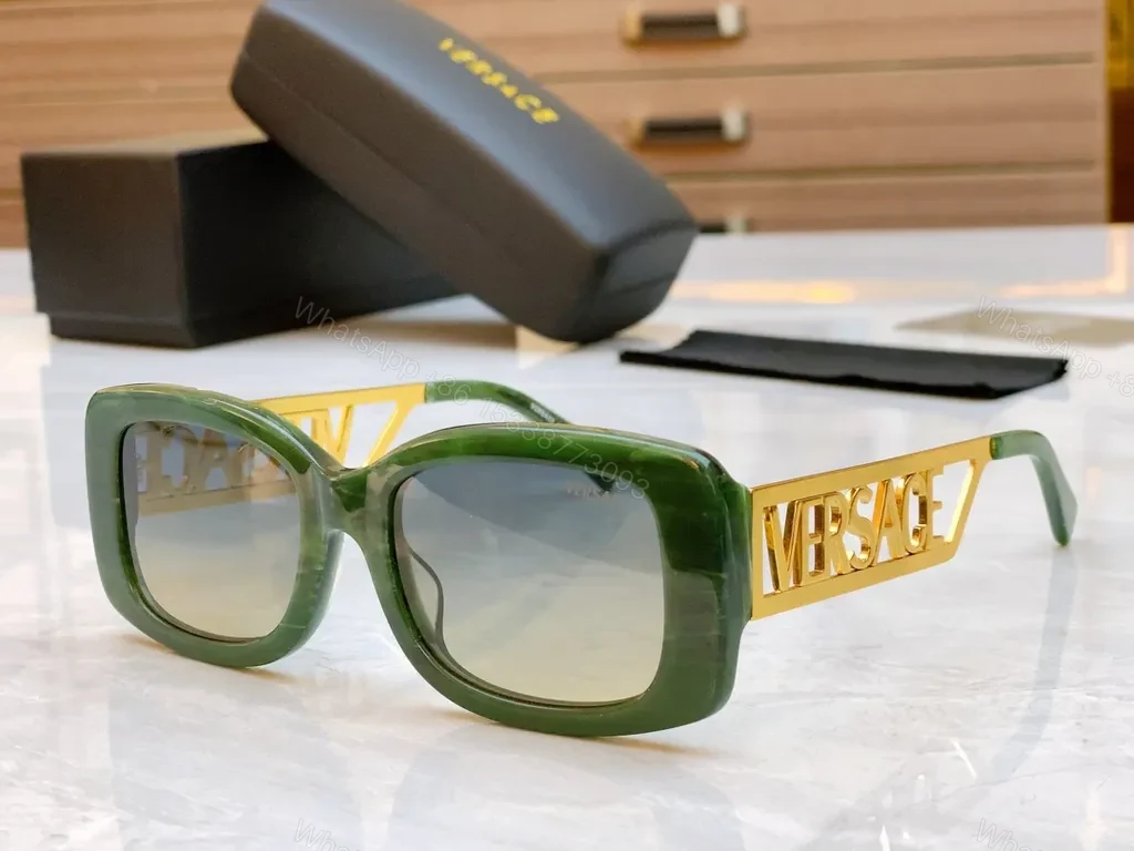 View 3 of Blue Acetate Sculpted Frame Sunglasses - Premium Logo, UV400 Lenses