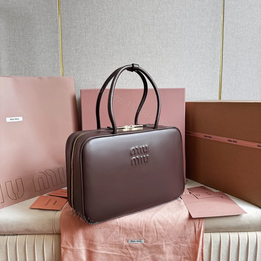 View 3 of 高仿miumiu*5BB17長肩帶公文包木色免檢版