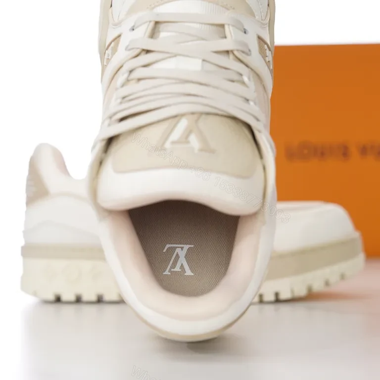 View 6 of Chunky Modern LV-Inspired Leather Sneaker â€“ High-Top Comfort