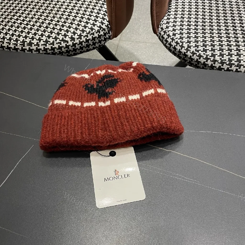 View 9 of Cozy Knit Beanie with Crest – Warm Patterned Style Beanie