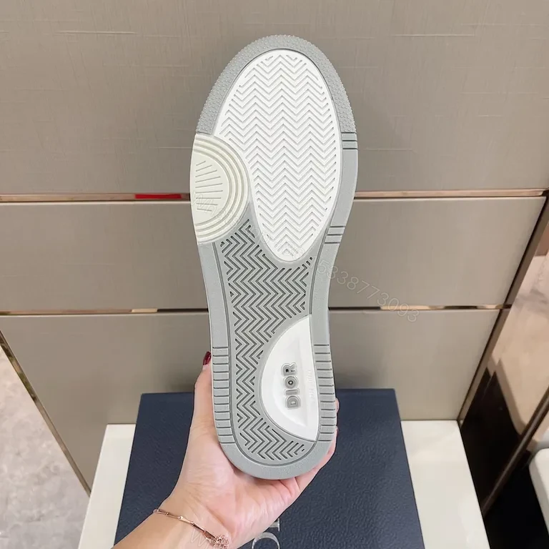 View 6 of Grey Minimalist Dior Trainer | Geometric Panel | Everyday Luxury Sneaker