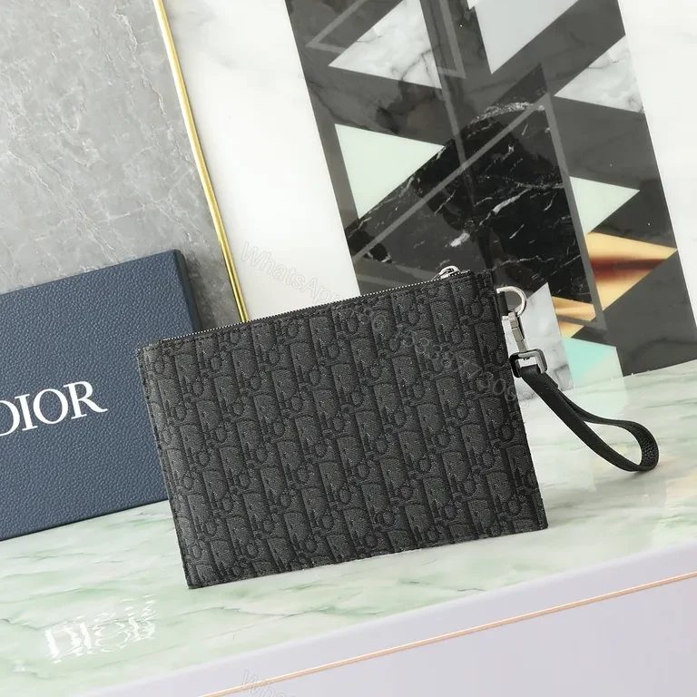 View 3 of Monogram Textured Compact Clutch â€” Day-to-Night Dior-Inspired Carry