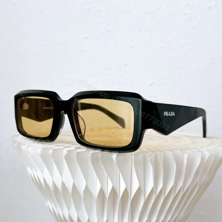 View 9 of Crisp White Frame Sunglasses: Prada-Inspired Luxury