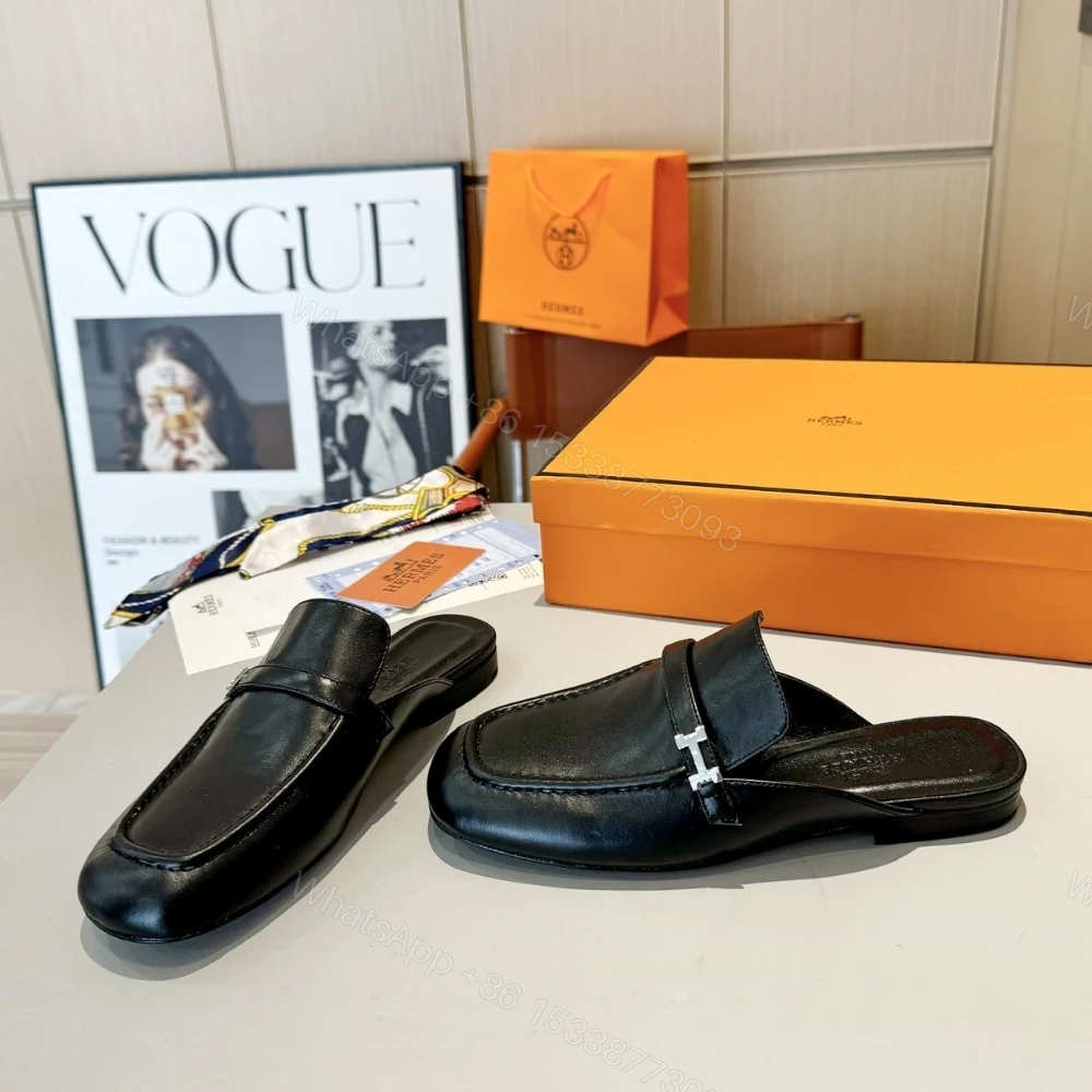 View 5 of HERMES LENA MULE BLACK H241037Z 02350