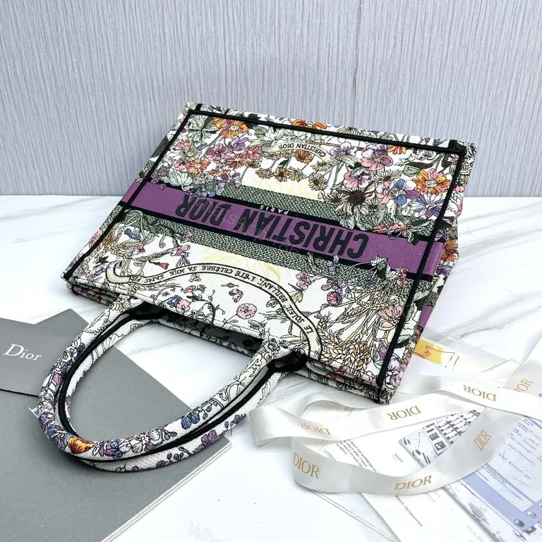 View 5 of Bold Floral Luxury Tote: Dior Patterned Tote for Everyday Opulence