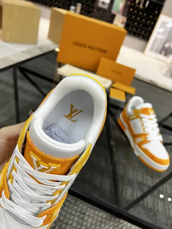View 9 of Orange Suede & White Quilted High-Tops - Lux Streetwear Sneakers