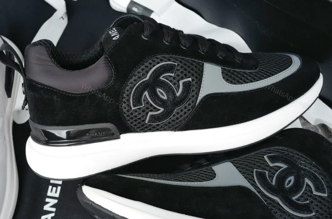 View 6 of Black Suede & Mesh High-Top Sneaker: Luxury Streetwear Comfort