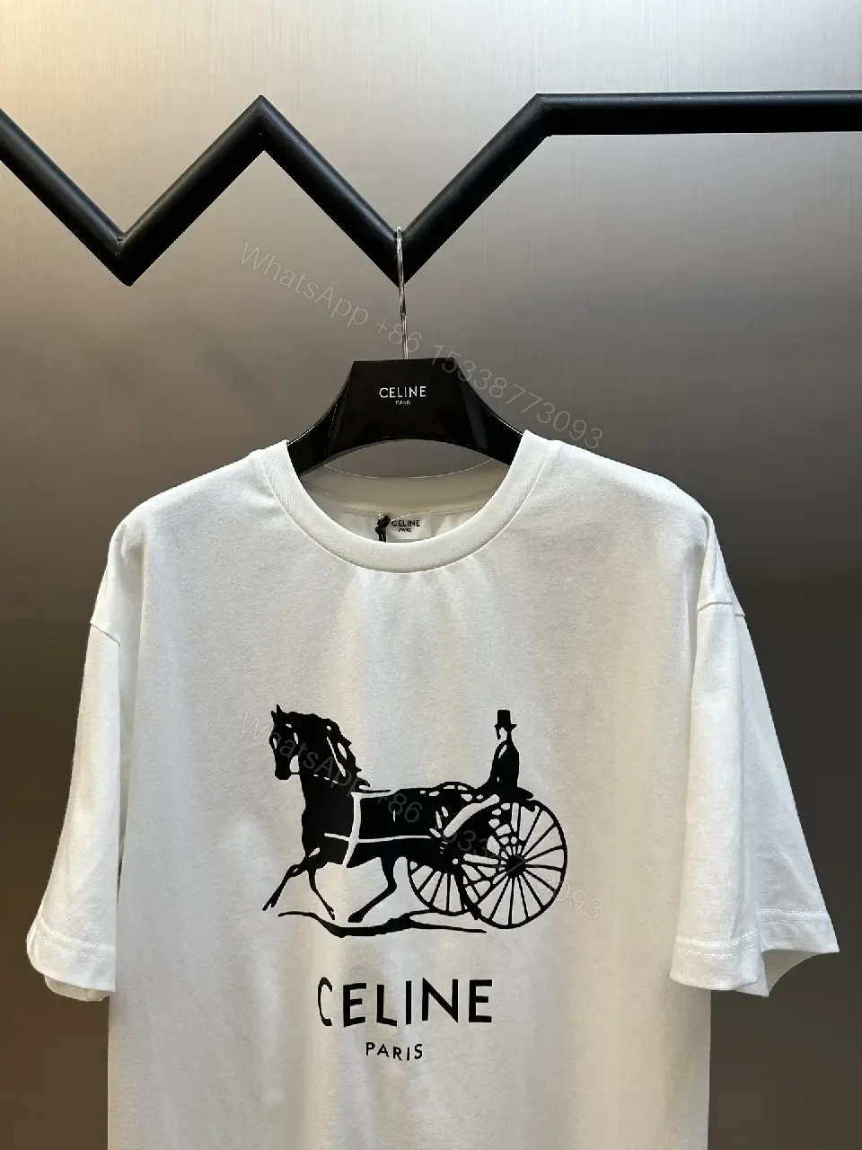 View 8 of Black Graphic Cotton Tee, European Heritage, Relaxed Fit, Everyday Luxe Tee