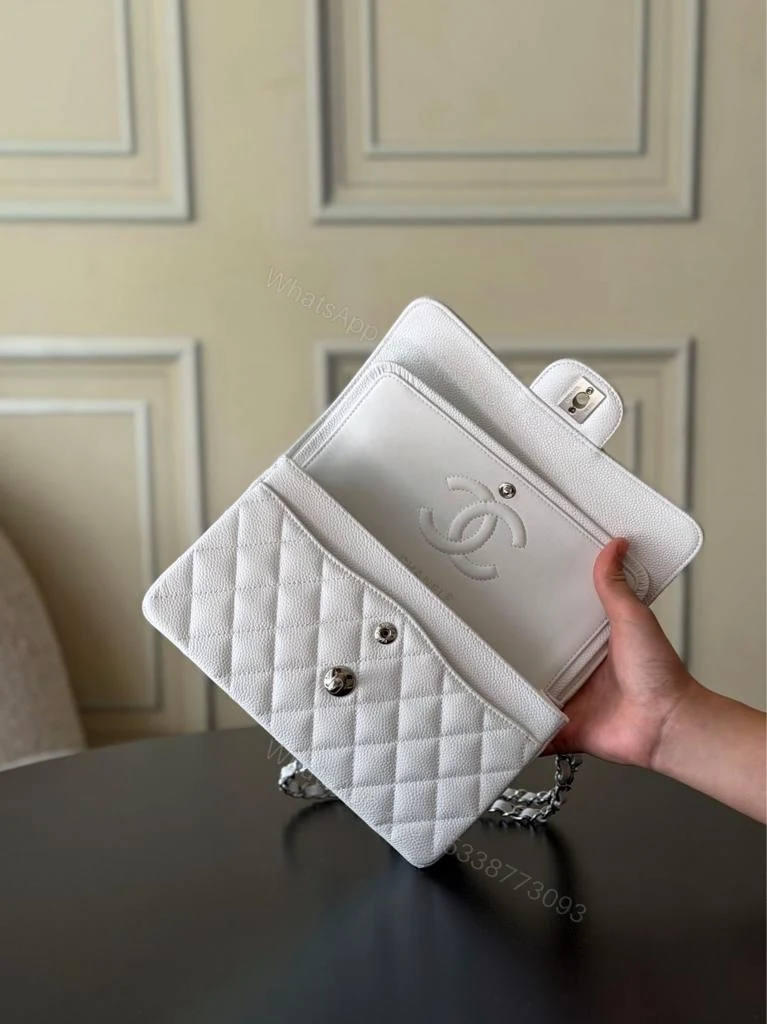 View 7 of Chanel Classic Flap caviar sliver hardware