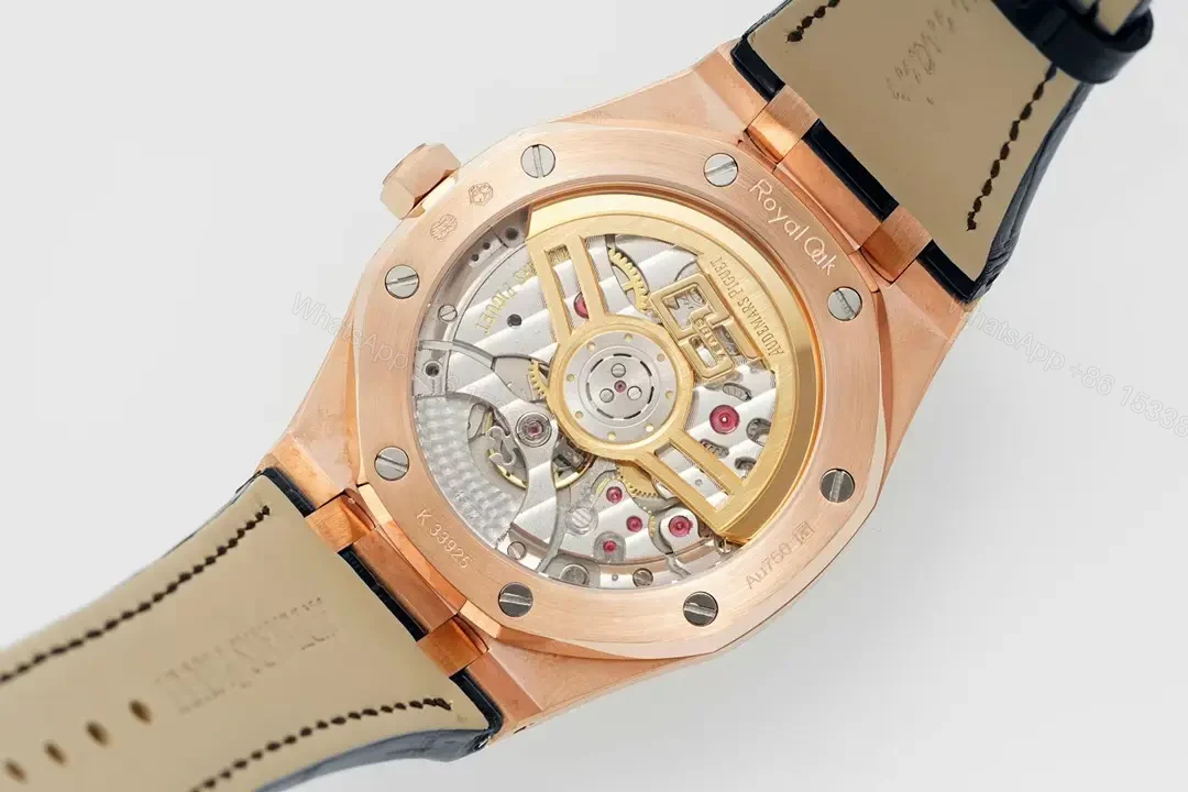 View 9 of Audemars Piguet Royal Oak 15510 Watch 41MM Rose Gold Case Deep Blue Dial Black Leather Strap Ultimate Edition AP-RO-15510-RG-DBLU-LTH-41