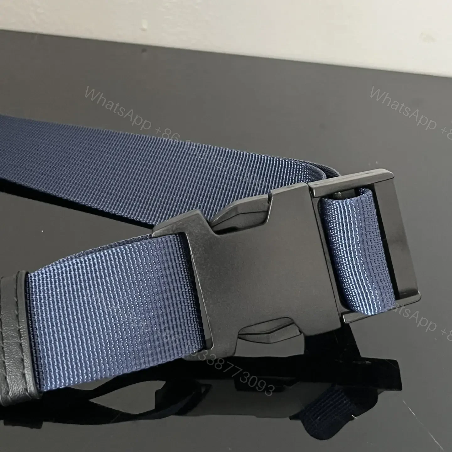 View 13 of 高仿BalenciagaWheelBeltpack系列尼龍胸包黑白色