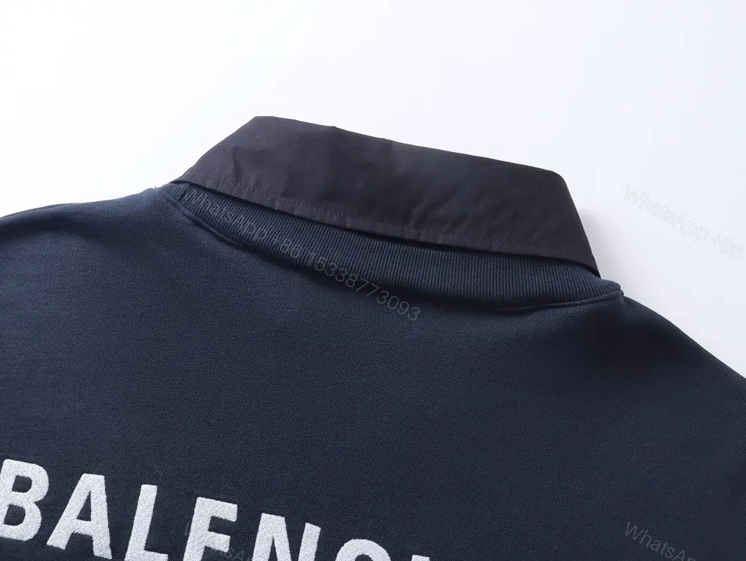 View 4 of Navy Cotton-Blend Minimalist Hoodie: Subtle Luxury Everyday Wear