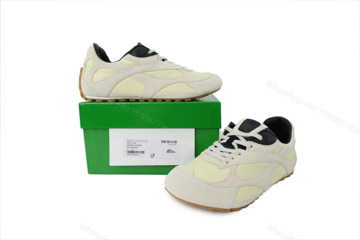 View 6 of Bottega Veneta Orbit Sneaker 'Sea Salt Black' 838373 V3MS2 9166