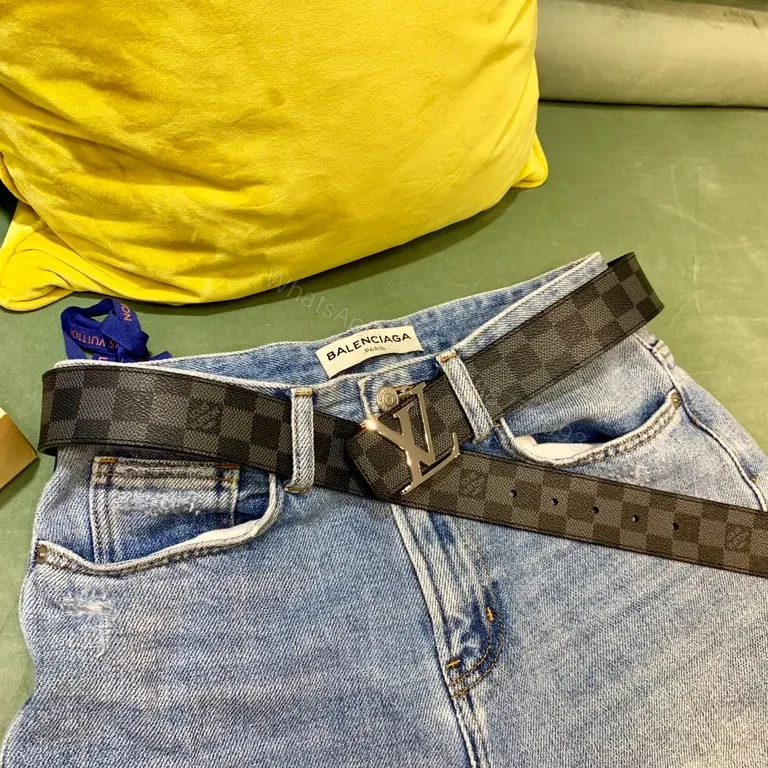 View 6 of Damier Graphite LV Belt â€“ Bold, Durable, Everyday Luxe