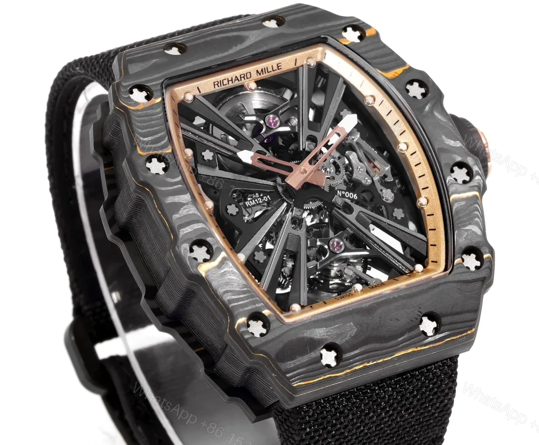 View 3 of Richard Mille RM12-01 Gold Carbon TPT Tourbillon Watch RM12-GC-GD