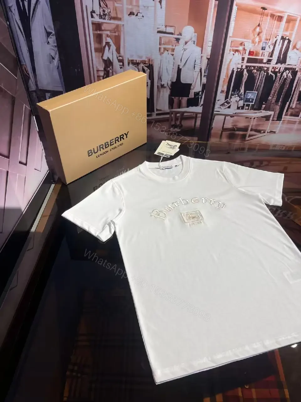 View 3 of Textured Cotton Everyday Tee: Luxe Subtle Logo, Soft Comfort