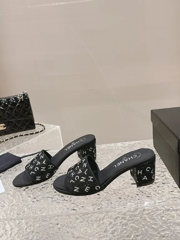 View 2 of Chanel-Inspired Sparkle Slide Sandals: Effortless Glam Plan