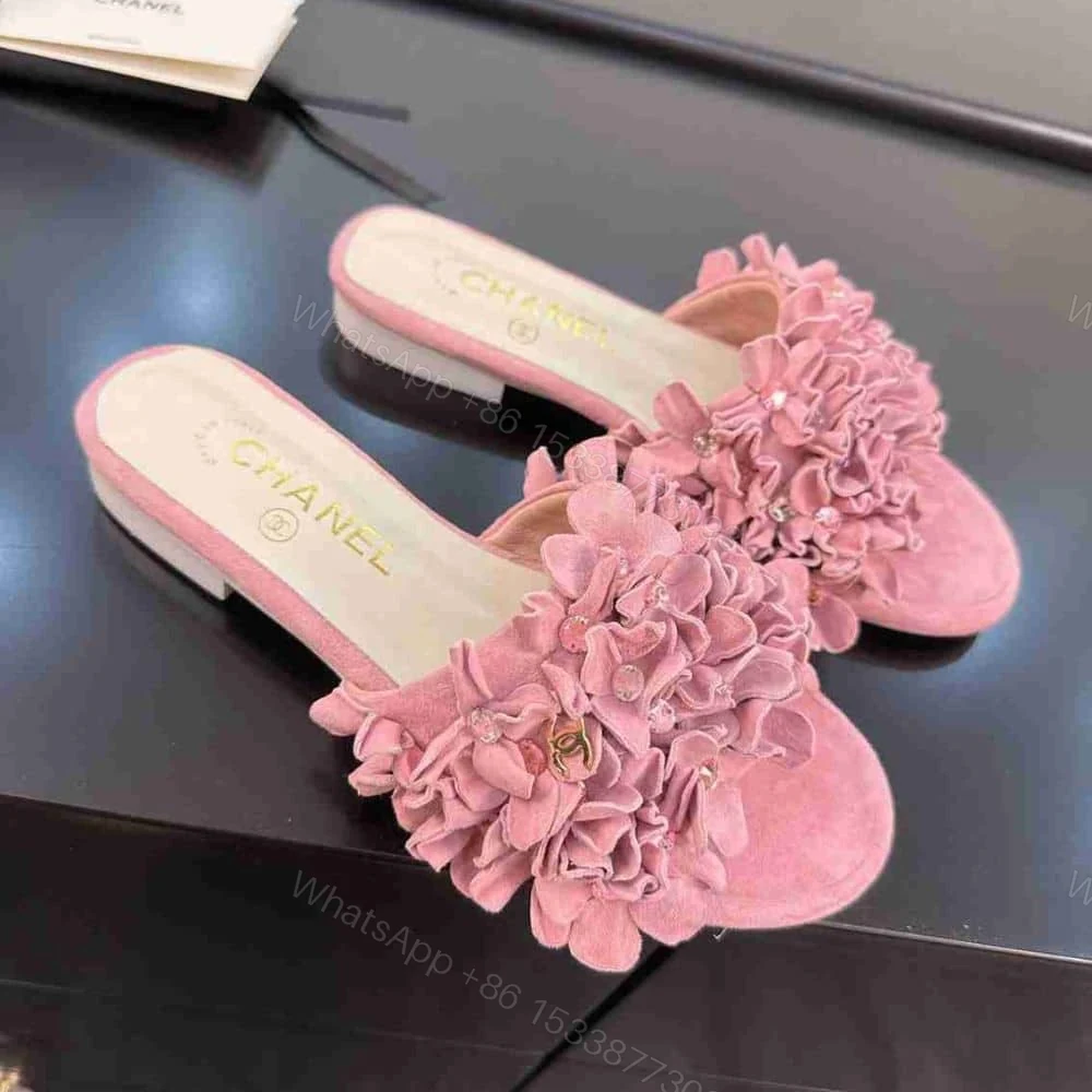 View 2 of CHANEL MULES SUEDE KIDSKIN AND STRASS PINK G46231 B19043 NACLY