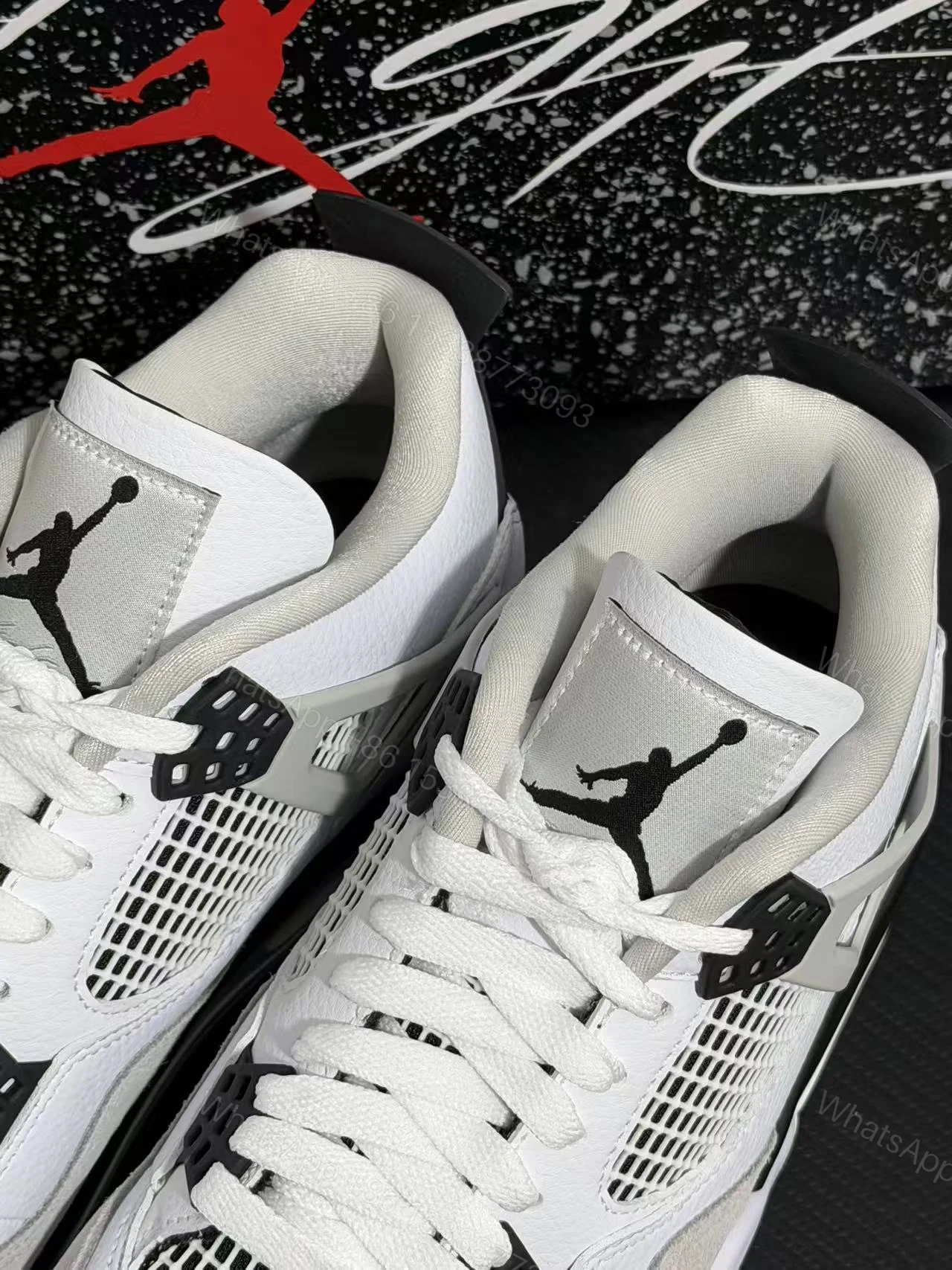 View 4 of Air Jordan 4 Military Black (Cost-Effective Version)