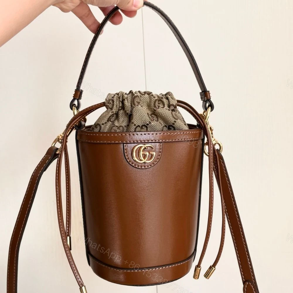 View 3 of Gucci Ophidia Mini Bucket Bag Brown 20Cm 760201