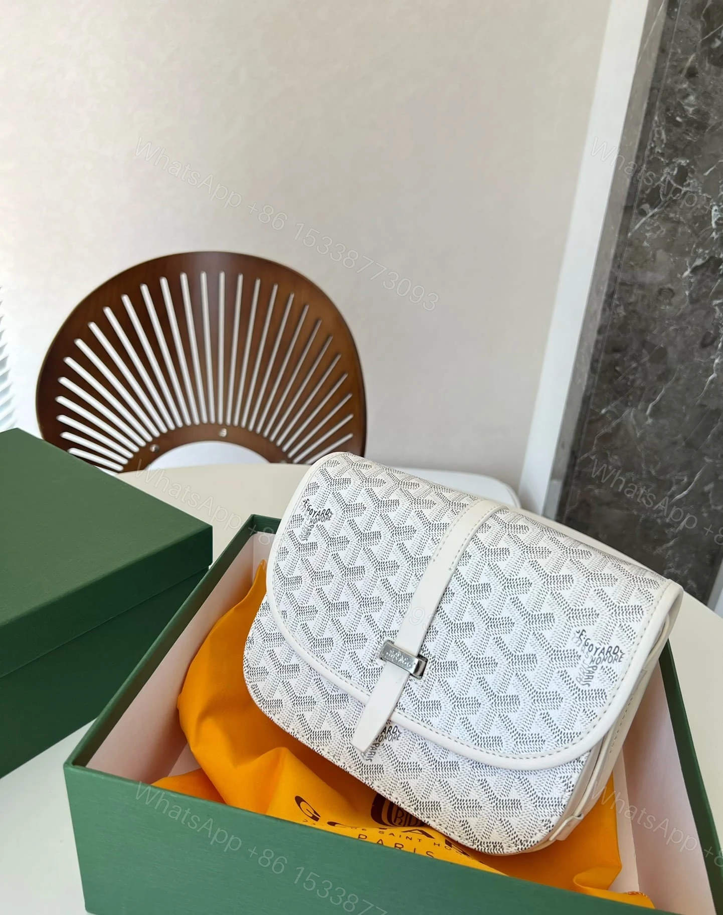 View 2 of GOYARD BELVEDERE PM BAG WHITE 22CM BELVE3PMLTY50CG50P