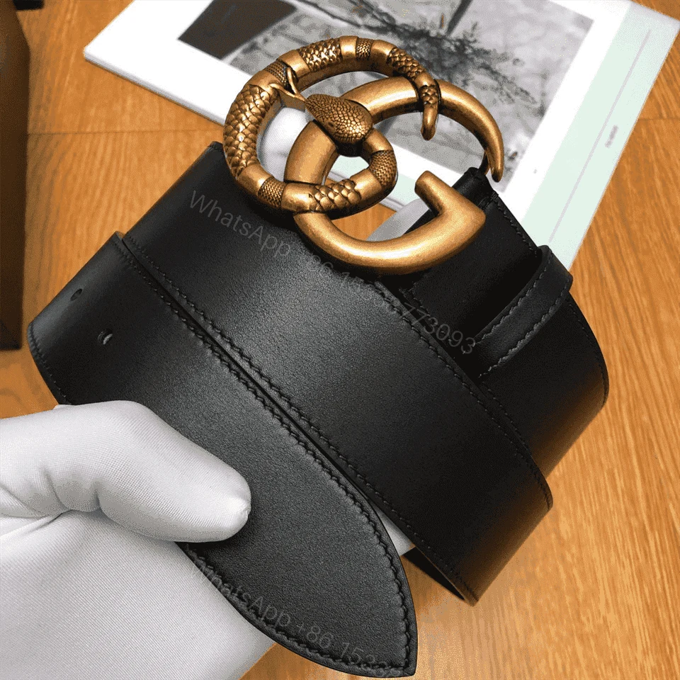 View 2 of GUCCI DOUBLE G SNAKE BUCKLE BELT – B1