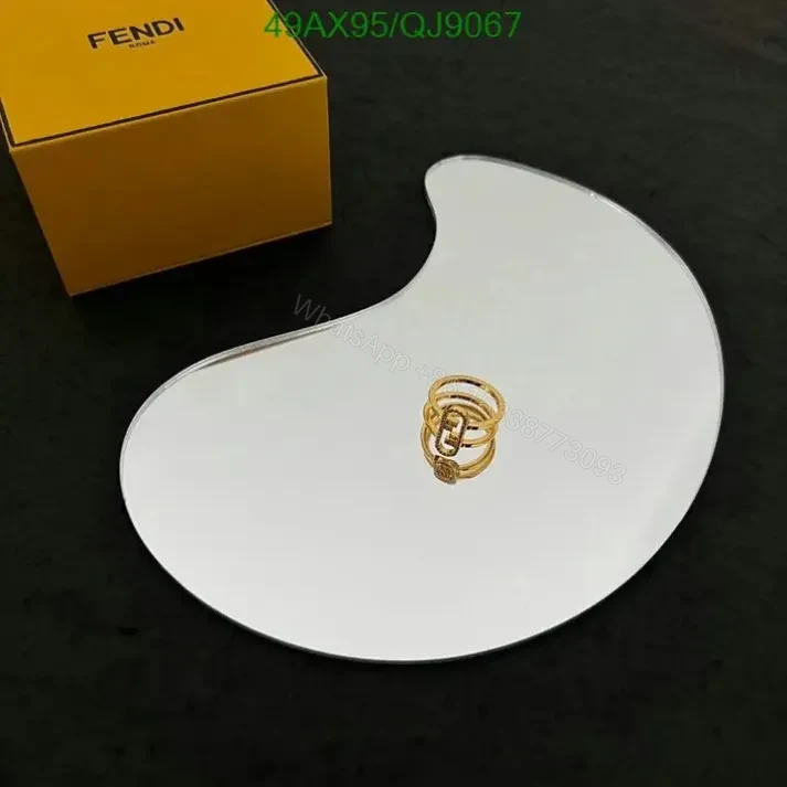 View 2 of Fendi Asymmetrical Gold Ring Mirror qj90674