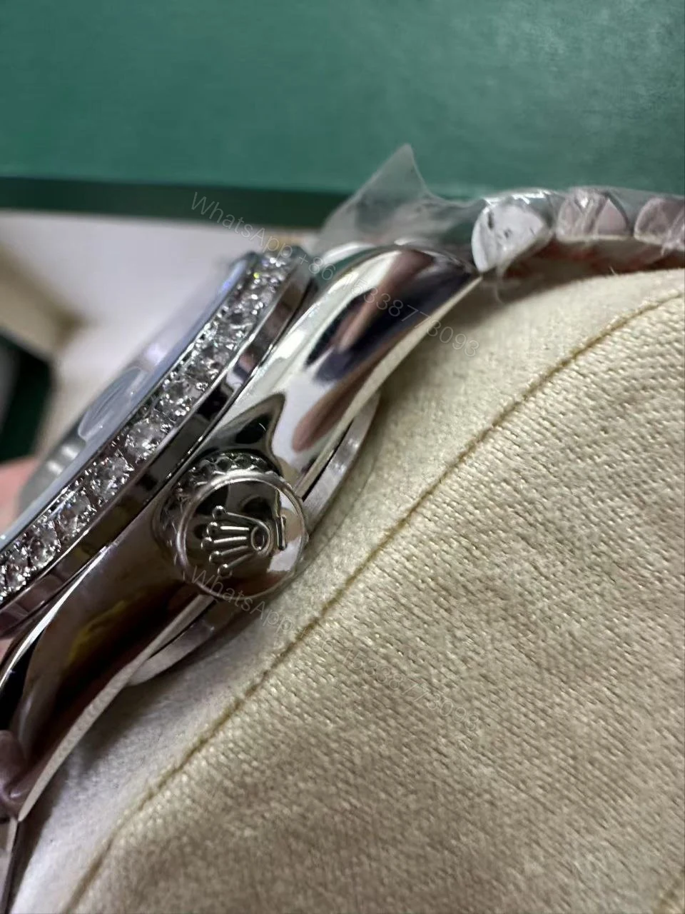 View 3 of ROLEX DATEJUST DIAMOND BEZEL OYSTER WHITE GOLD PURPLE 31MM