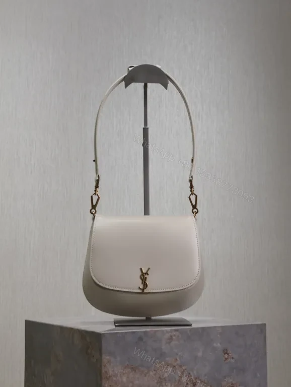 View 8 of Chic Leather Crossbody Bag â€” Gold Hardware, Everyday Luxe