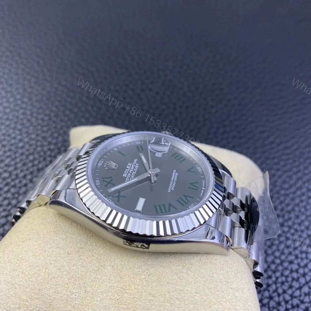 View 4 of Rolex Datejust 41 Stainless Steel Fluted Slate – Roman Jubilee 126334-0022