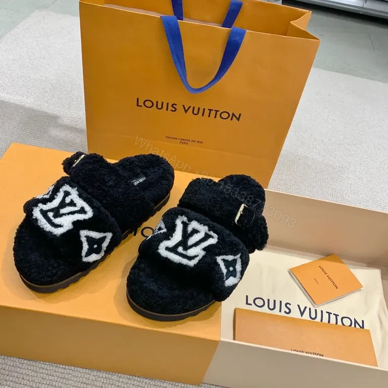 Plush LV Slides: Cloud-Soft Comfort with Designer Flair — view 1