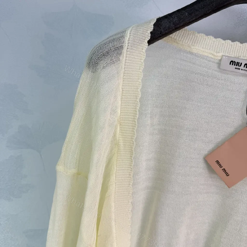 View 6 of Cream Knit Crop Cardigan & Camisole Set - Two-Piece White