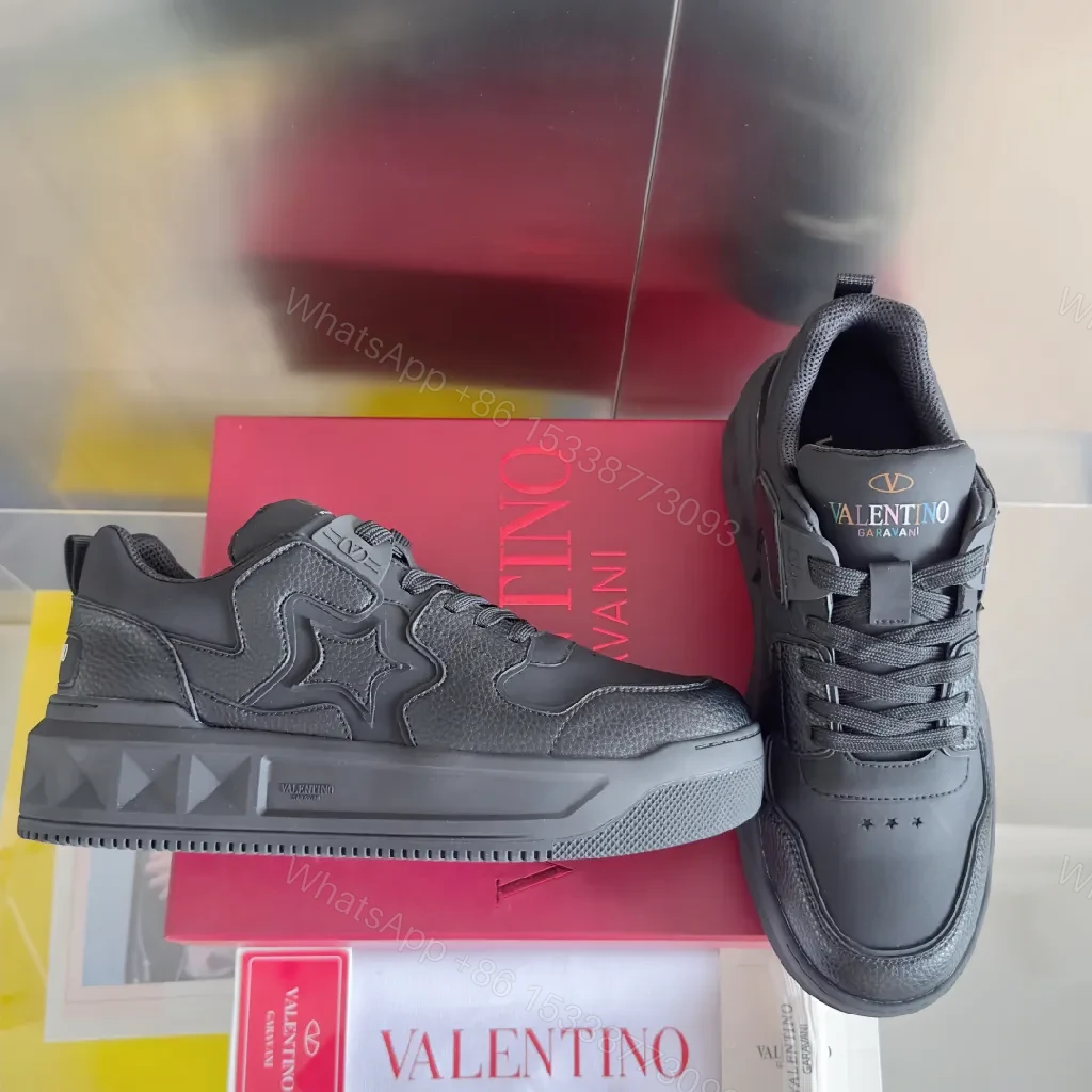 All-Black Leather Sculpted Sneakers with Cushioned Comfort — view 1