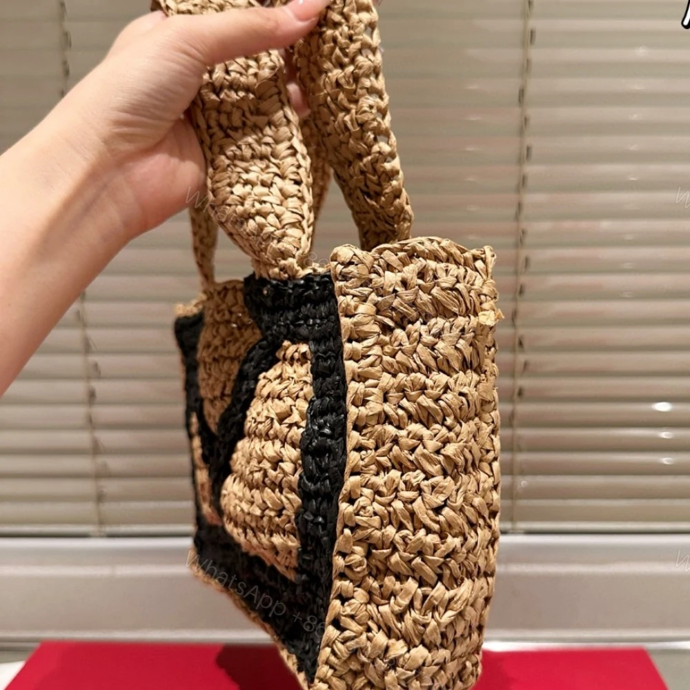 View 3 of VALENTINO GARAVANI VIVA SUPERSTAR SMALL SHOPPING BAG IN RAFFIA BEIGE 25CM 7W2B0S12QET EX9