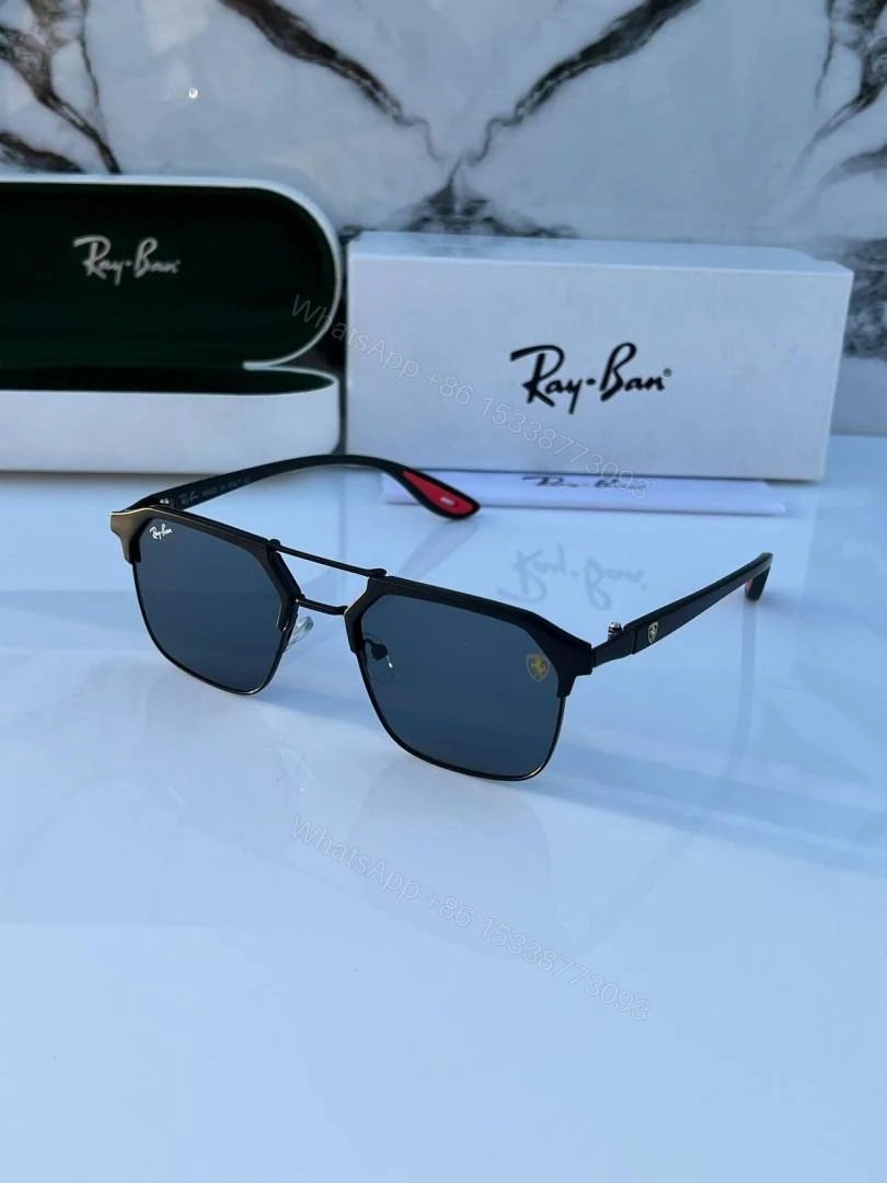 View 4 of First Copy RayBan 04 Full Black Sunglasses