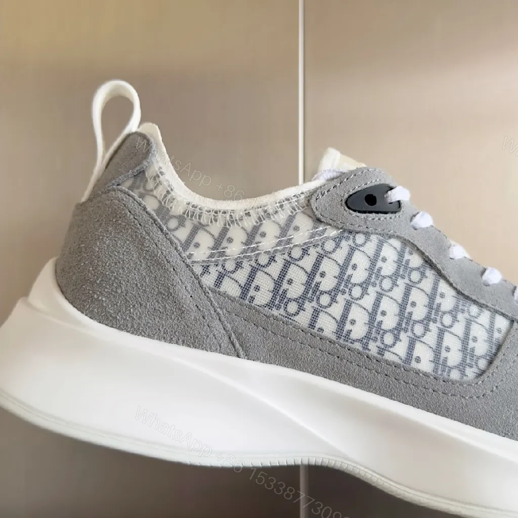 View 6 of Soft-Edge Mesh Runner with Monogram Signature Sneakers