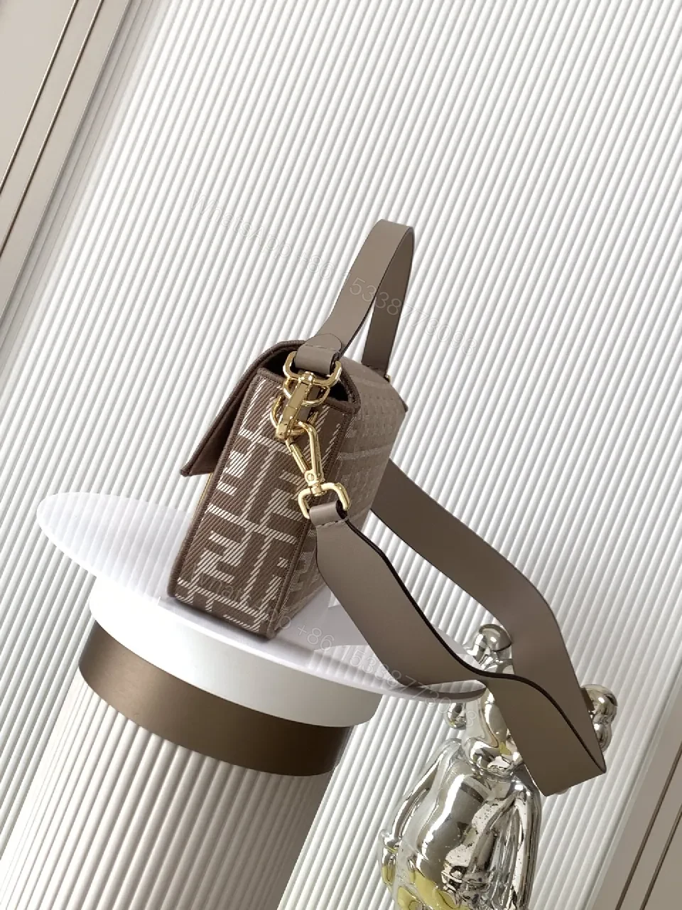 View 4 of Chic Monogram Crossbody with Gold Hardware Bag