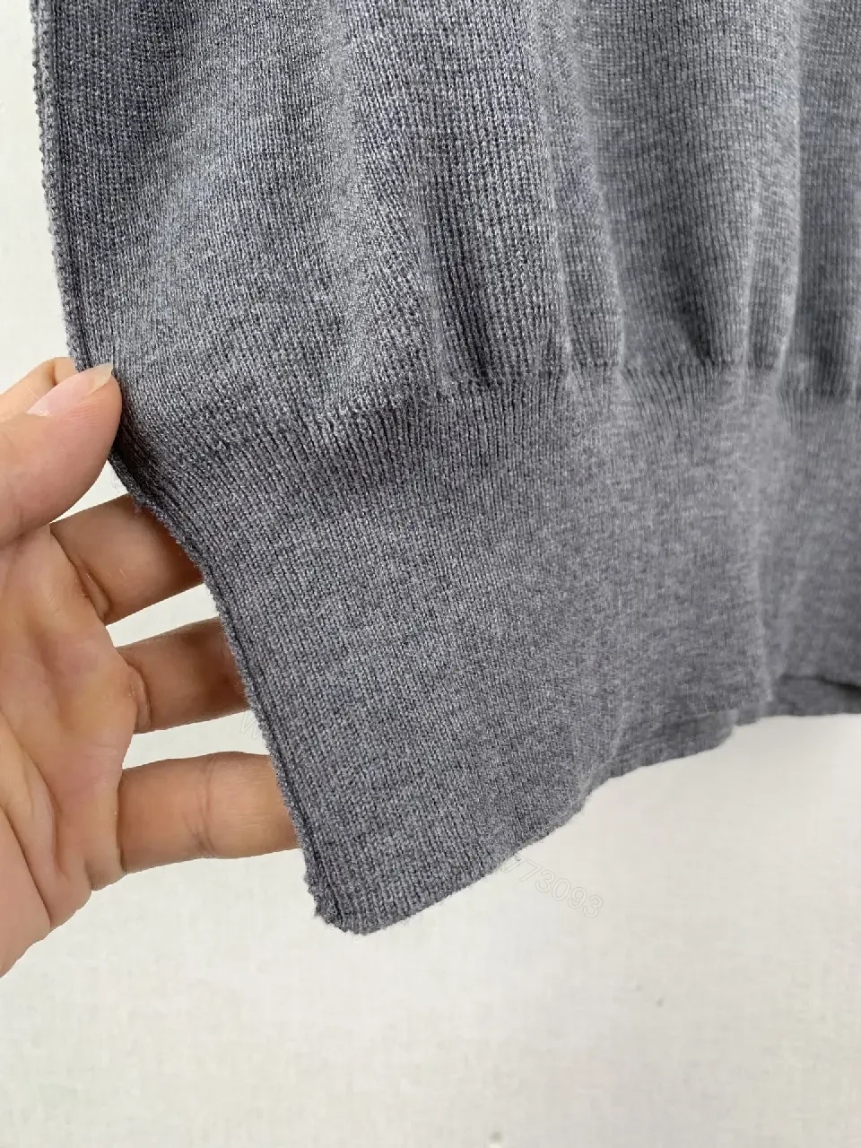 View 12 of Grey cotton polo knit polo shirt for everyday luxury