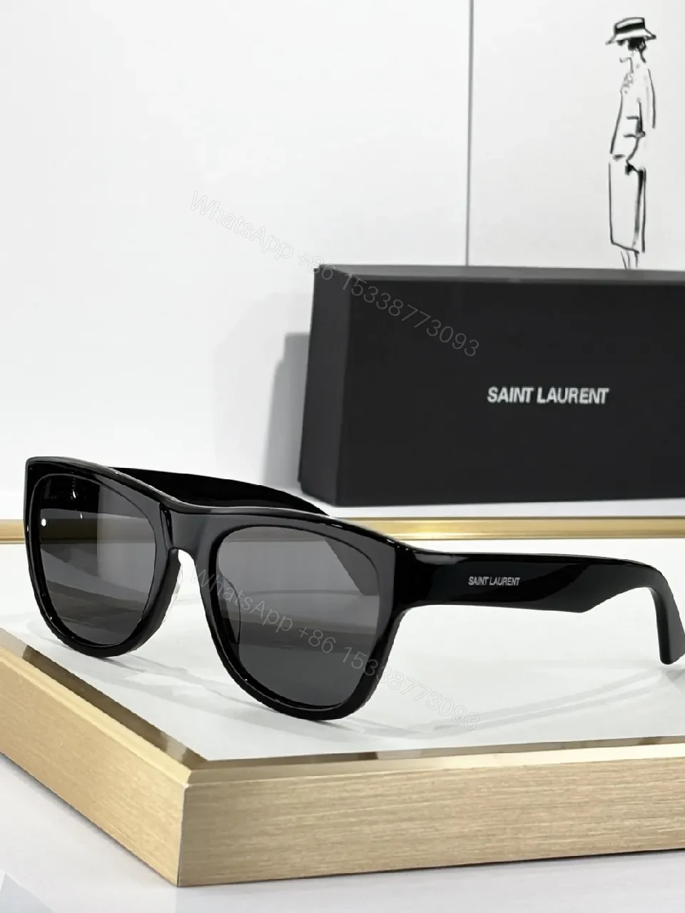 Chic Black Wayfarer Sunglasses, Polarized UV400, All-Day Comfort — view 1
