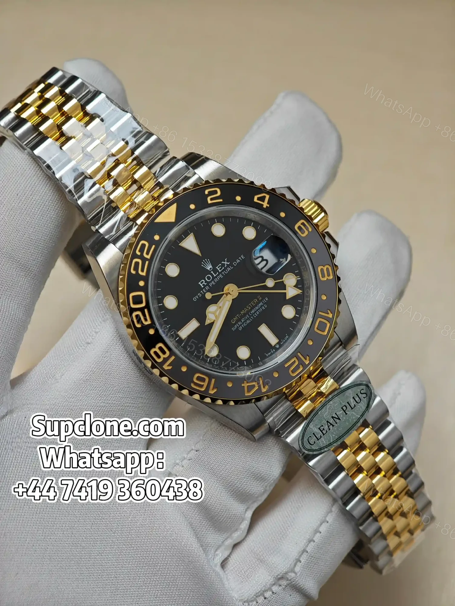 View 2 of Rolex Super Clone Watches 1:1 Guinness GMT-Master II 126710GRNR VS3285 Movement