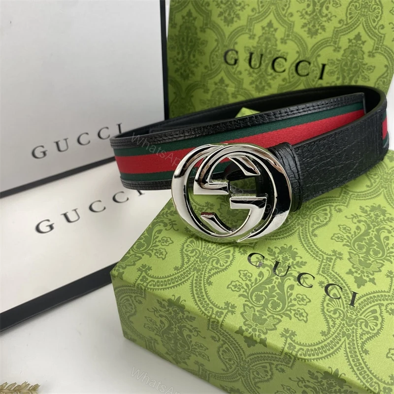 View 4 of GUCCI INTERLOCKING MEN BELT BLACK 411924 H917N 1060