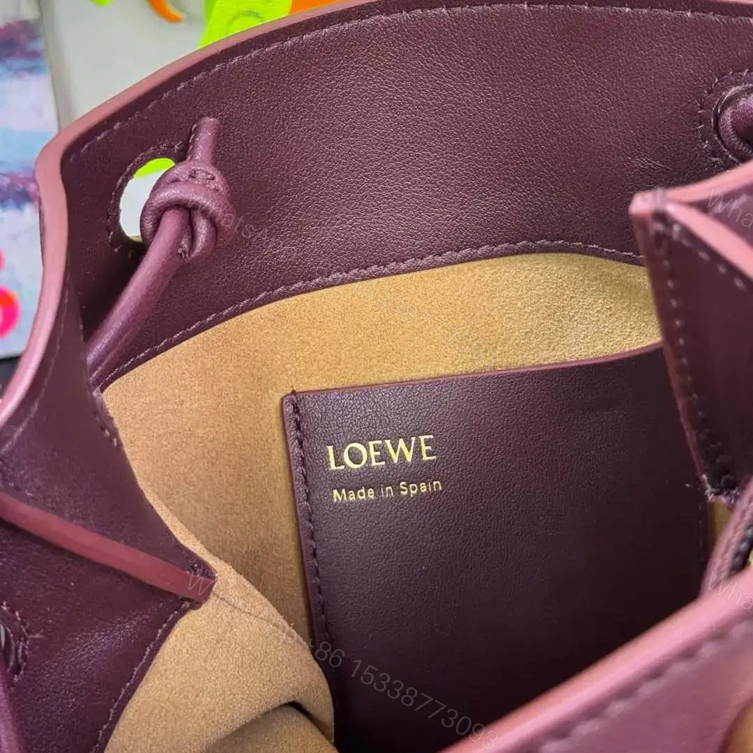 View 11 of 高仿Loewe*Pebble系列7240小牛皮斜跨包酒紅色免檢版