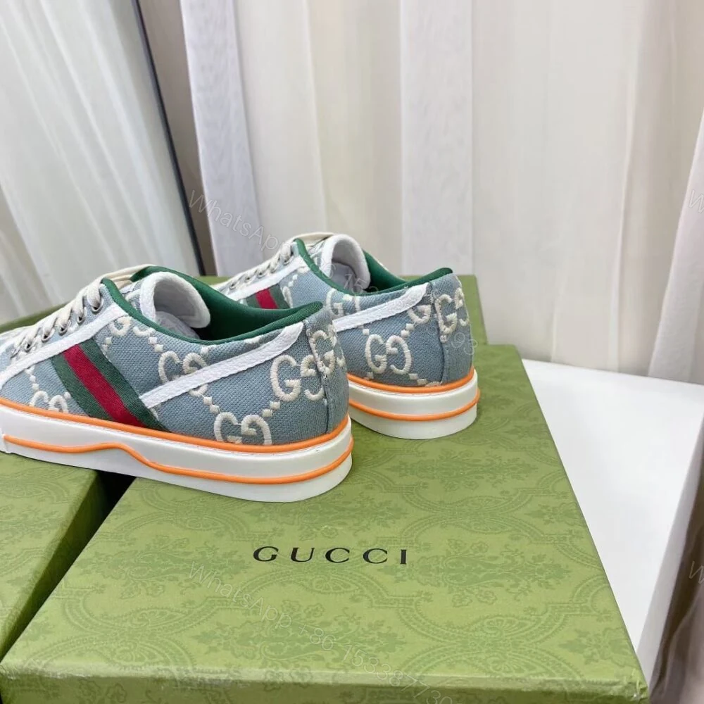 View 7 of Gucci Women’S Tennis 1977 Sneaker Light Blue 606110 H0G10 3460