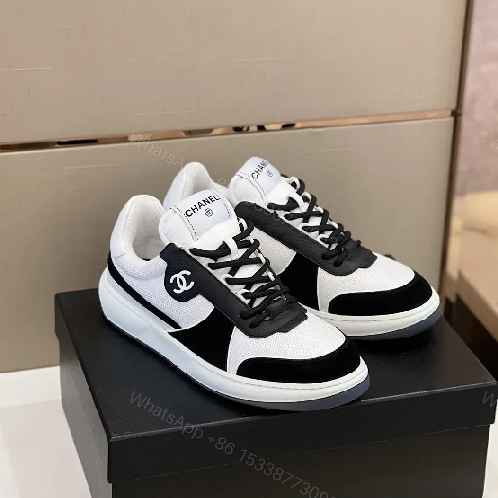 View 7 of Black & White Mesh-Suede Sneaker: Everyday Luxury Comfort