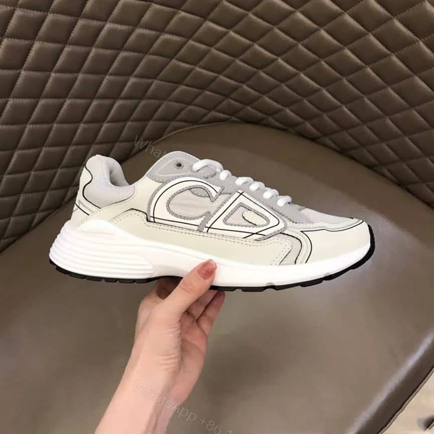 View 2 of DIOR B30 SNEAKERS GRAY MESH AND WHITE TECHNICAL FABRIC – CD85