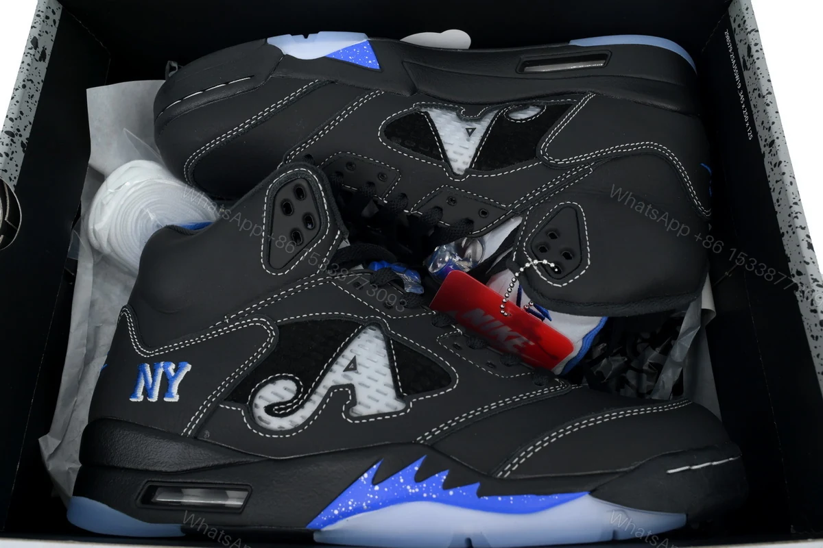 View 6 of Awake NY x Air Jordan 5 Retro 'Black Racer Blue' DV4982-004