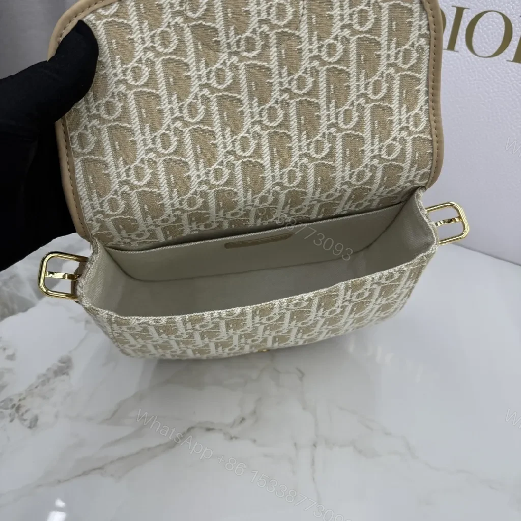 View 6 of Beige Monogram-Textured Leather Mini Shoulder Bag