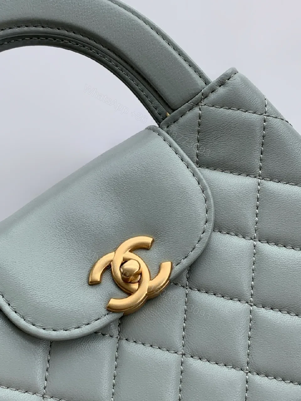 View 4 of Quilted Mini Crossbody Bag - Gold Hardware Luxury Style
