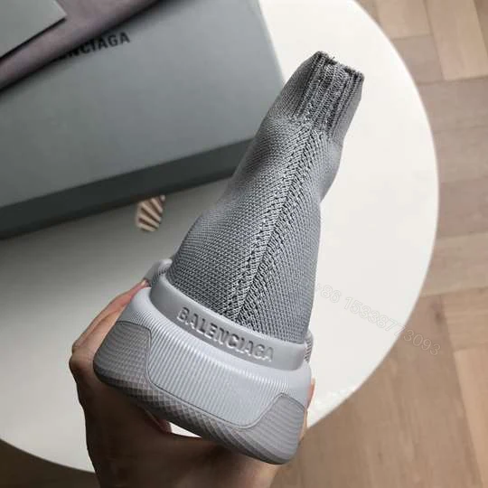 View 9 of BALENCIAGA SPEED 2.0 SNEAKER IN GREY RECYCLED KNIT – BB142